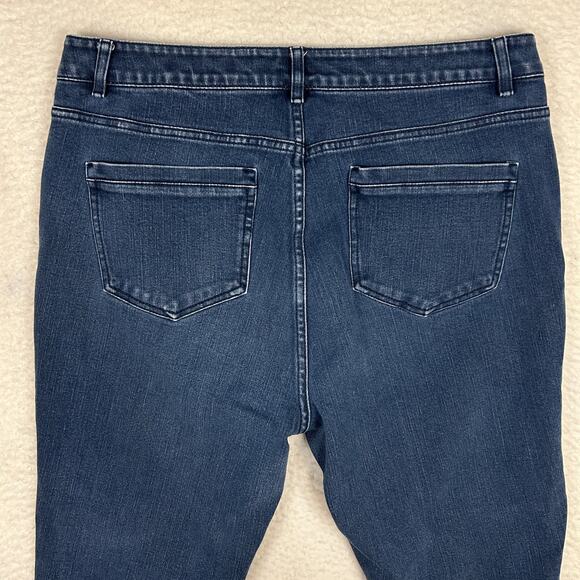 J Jill Womens Size 14 Premium Flex High Rise Denim Legging Deep Marine Wash Blue - Picture 5 of 10